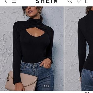 Cut out turtle neck top